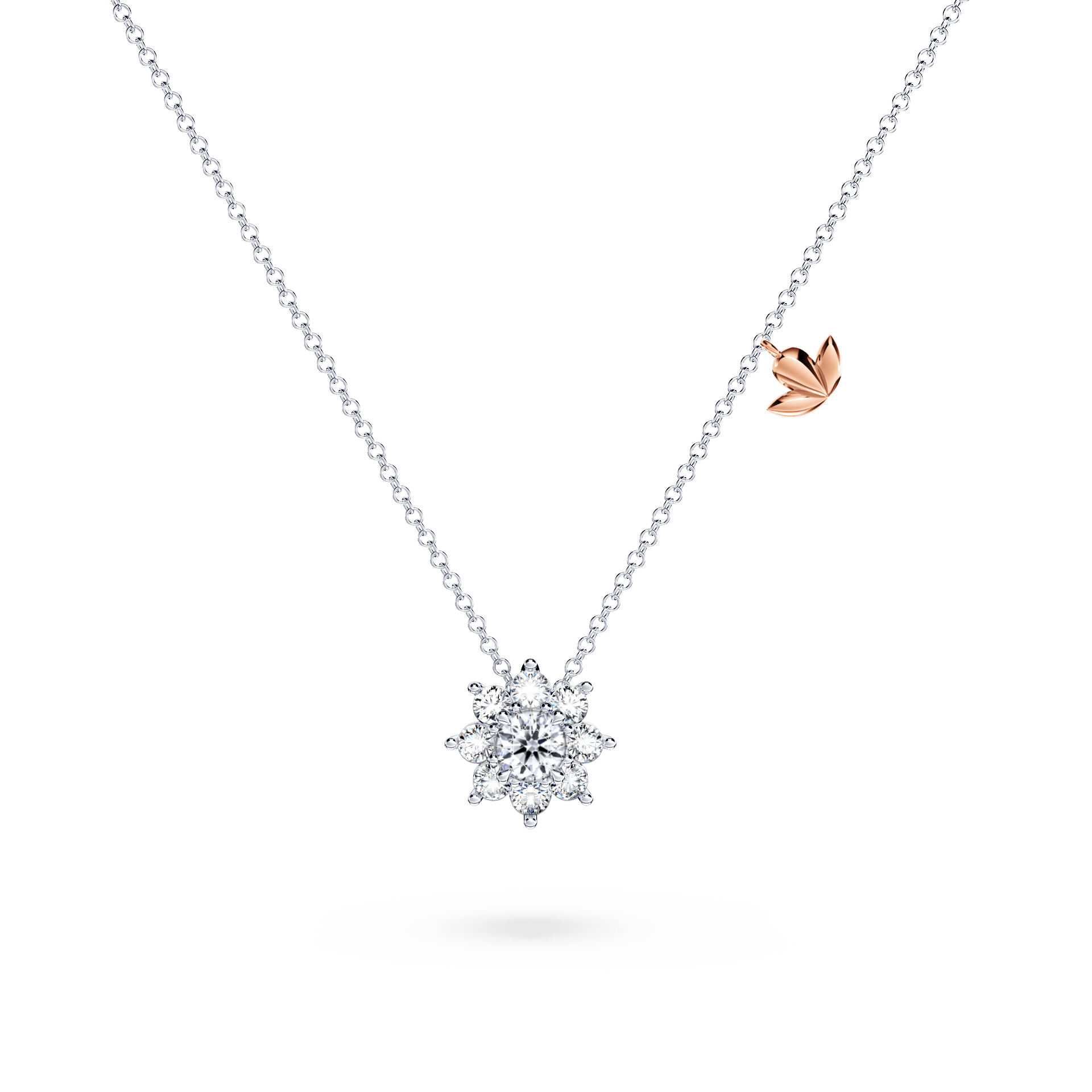 Protea Diamond Cluster Necklace - Small