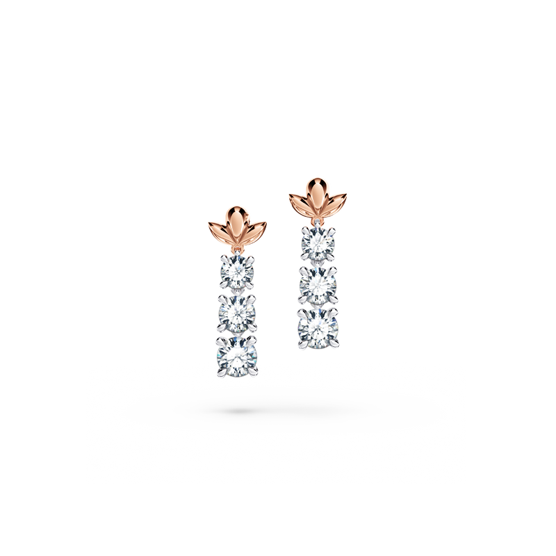 Journey Trilogy Diamond Drop Earrings - Medium