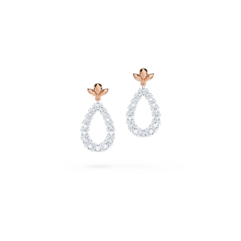 Contemporary Angel Halo Diamond Earrings - Medium