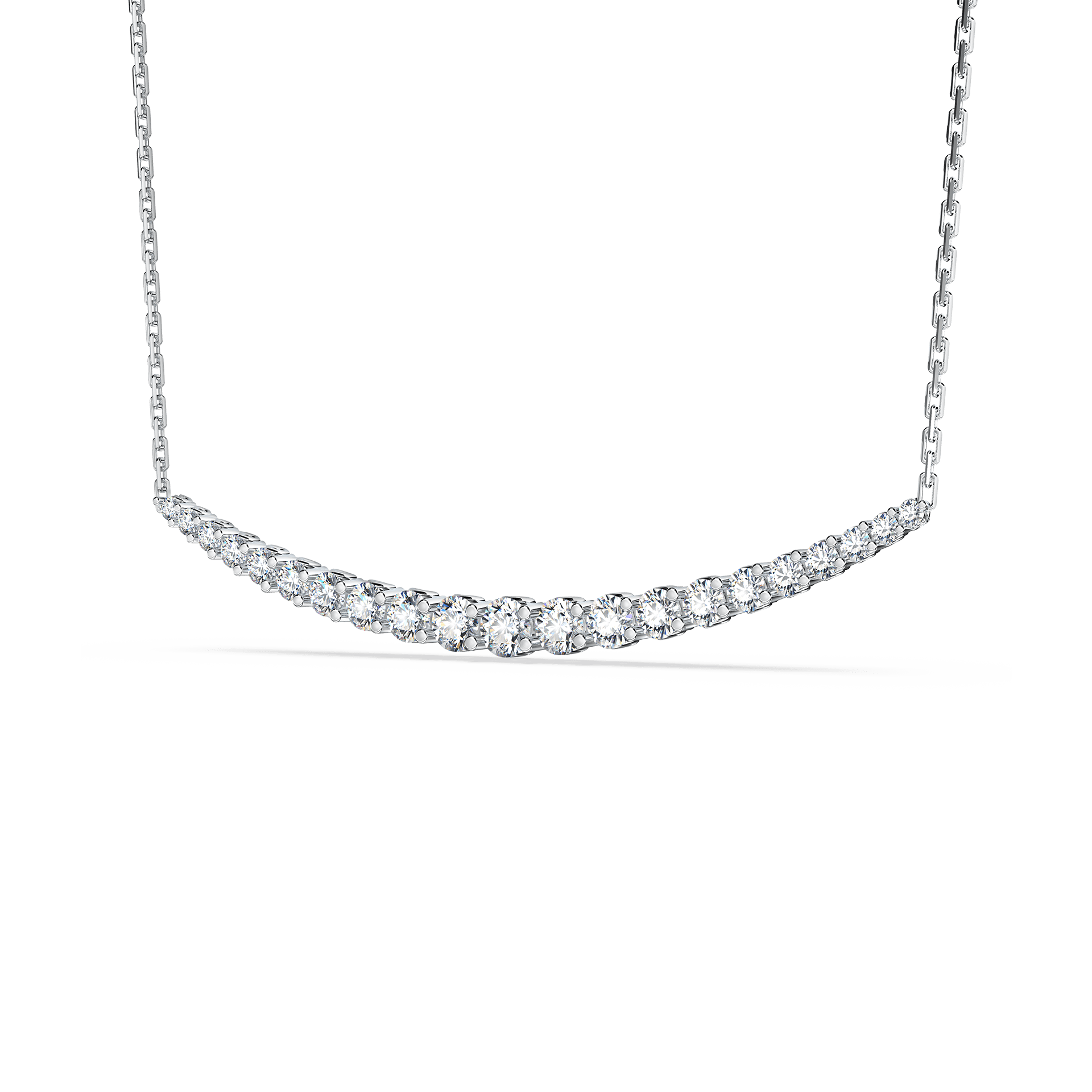 Journey 21-Diamond Crescent Necklace