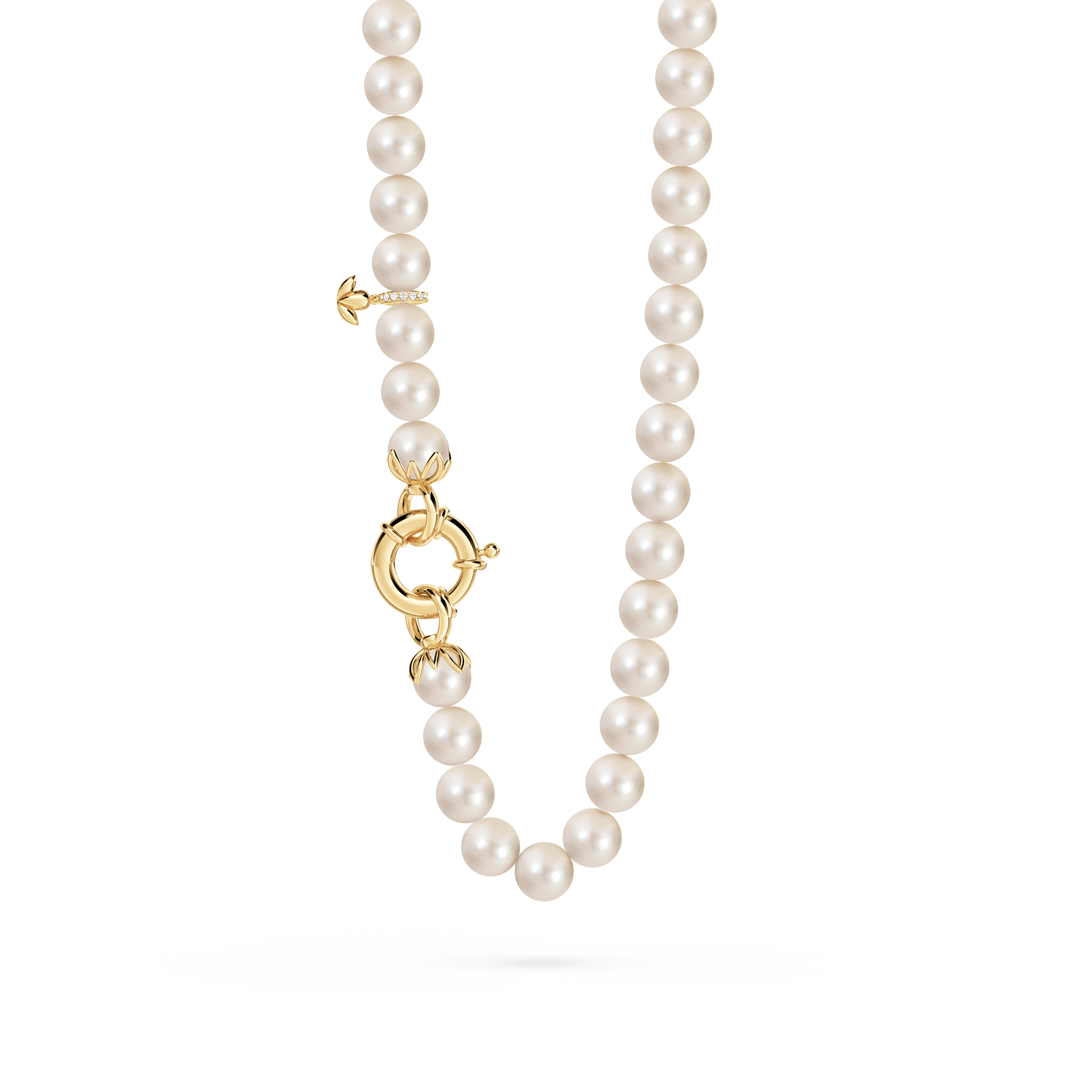 Protea Pearl and Diamond Necklace
