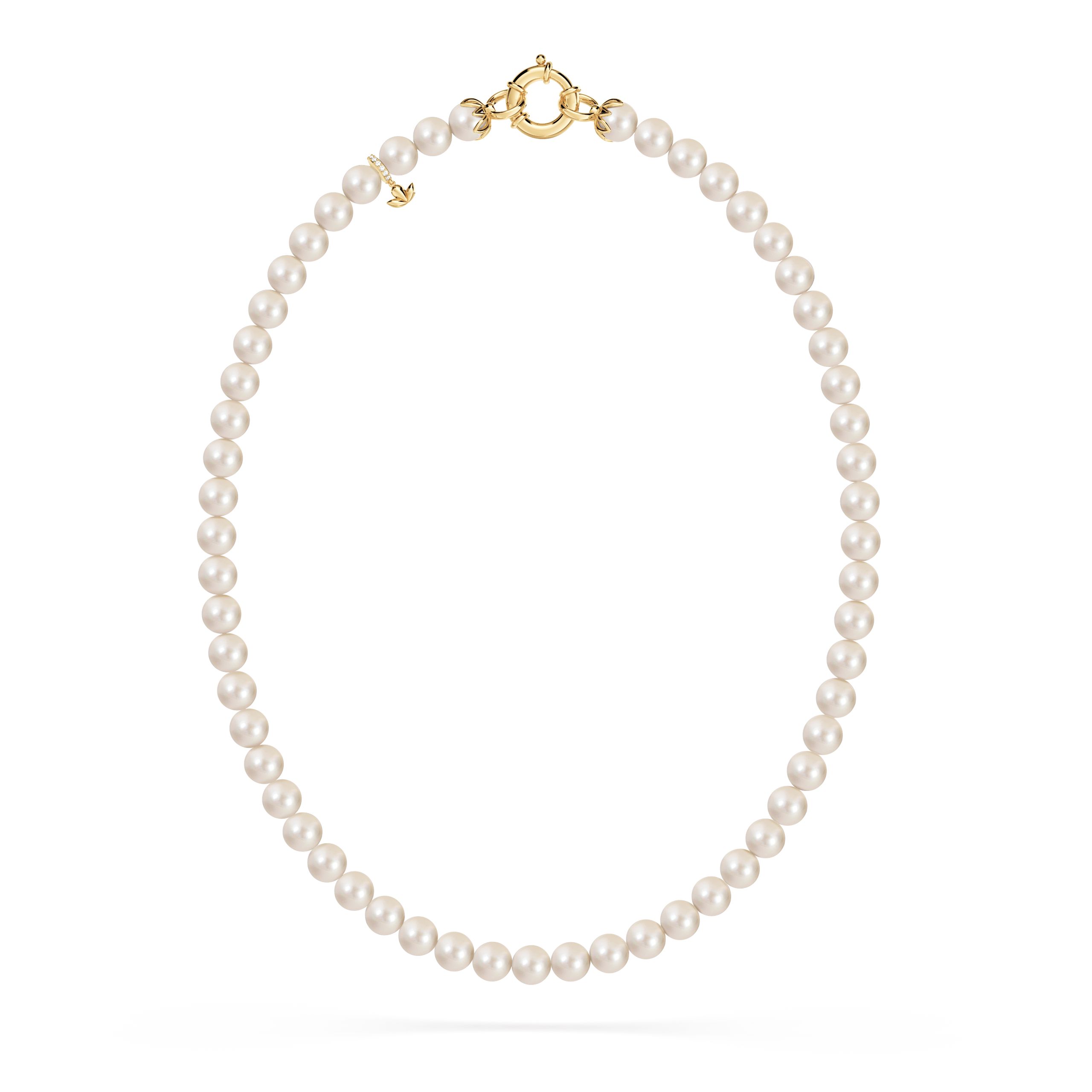 Protea Pearl and Diamond Necklace