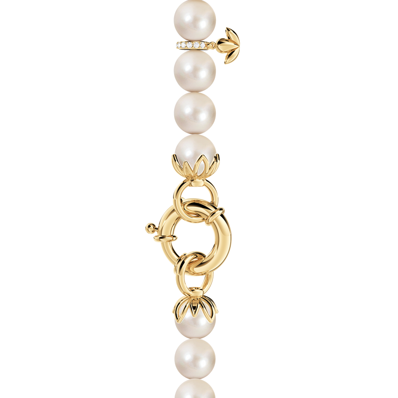 Protea Pearl and Diamond Necklace