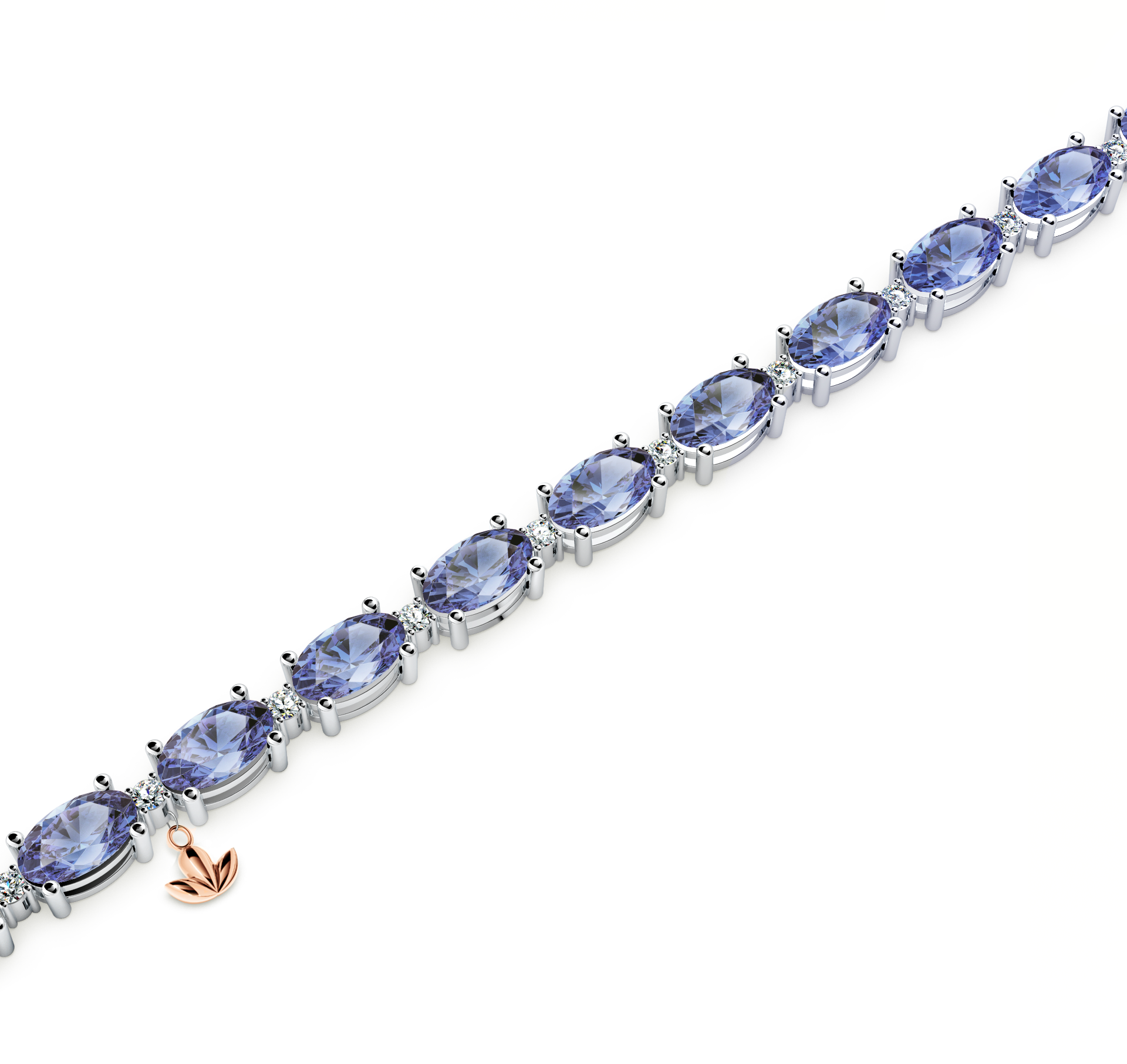 Royal Tanzanite and Diamond Bracelet - Small