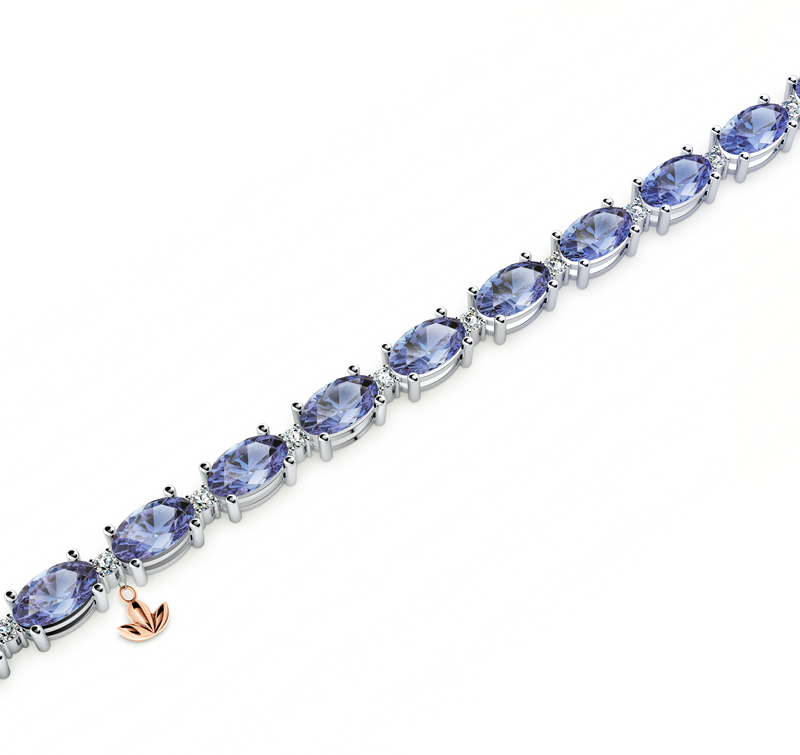 Royal Tanzanite and Diamond Bracelet - Small
