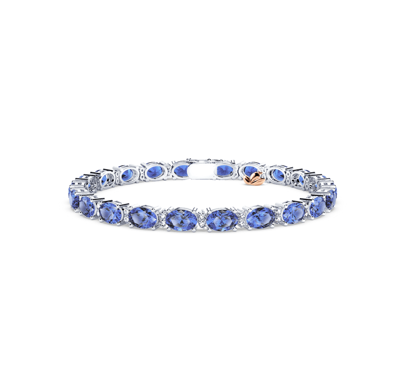 Royal Tanzanite and Diamond Bracelet - Large