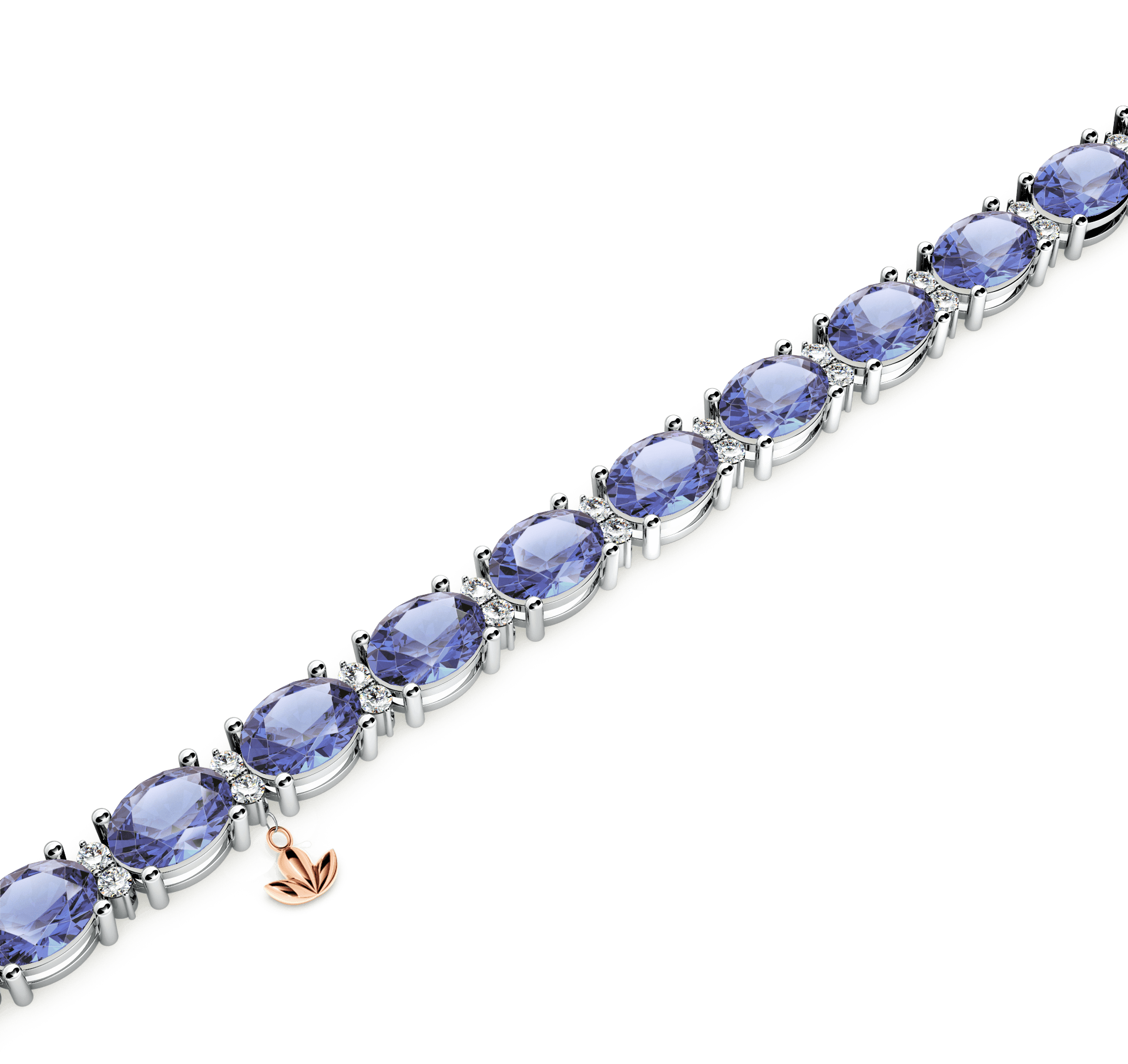 Royal Tanzanite and Diamond Bracelet - Large