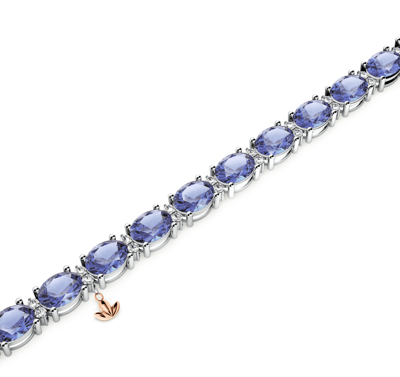 Royal Tanzanite and Diamond Bracelet - Large