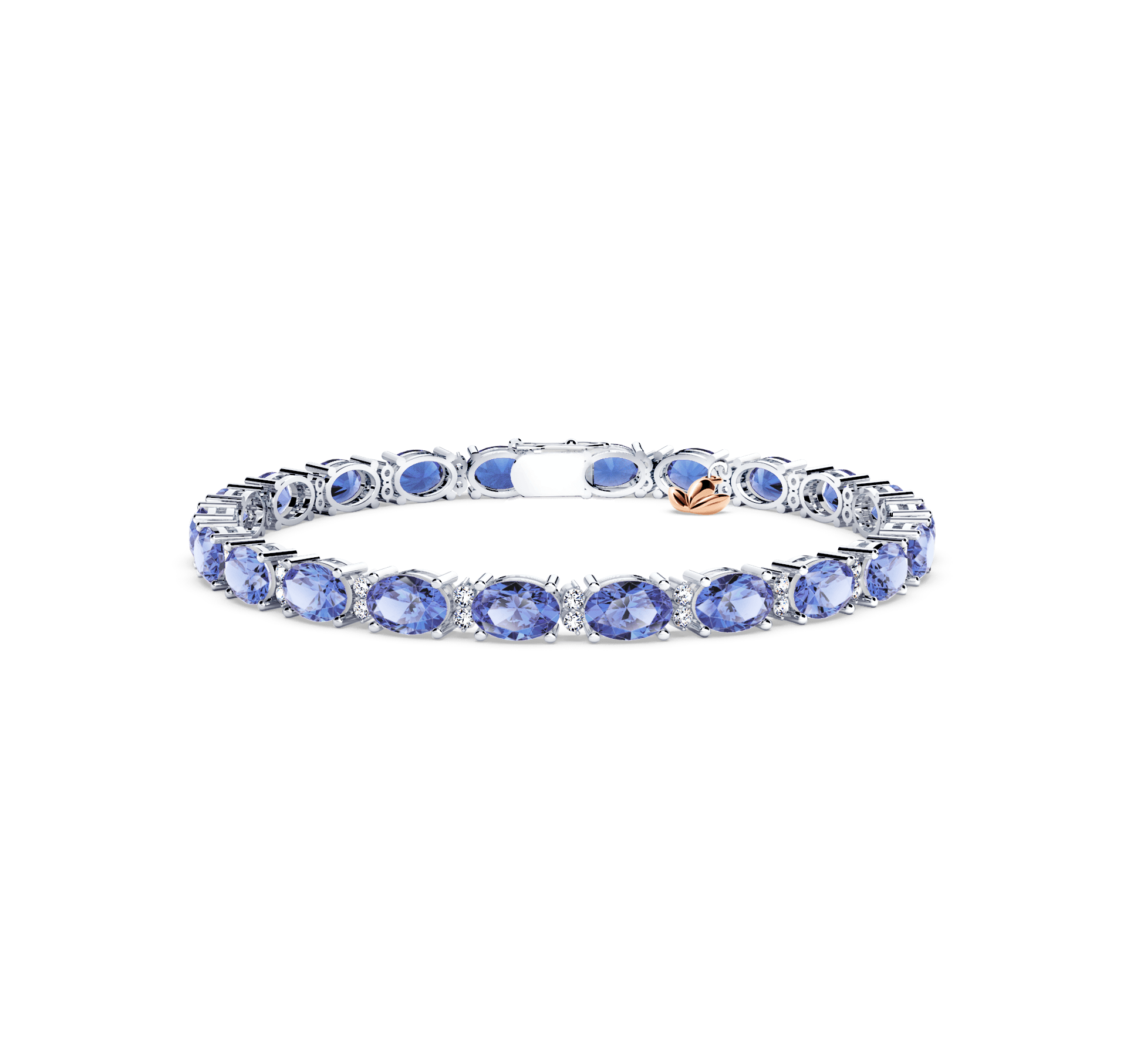 Royal Tanzanite and Diamond Bracelet - Medium