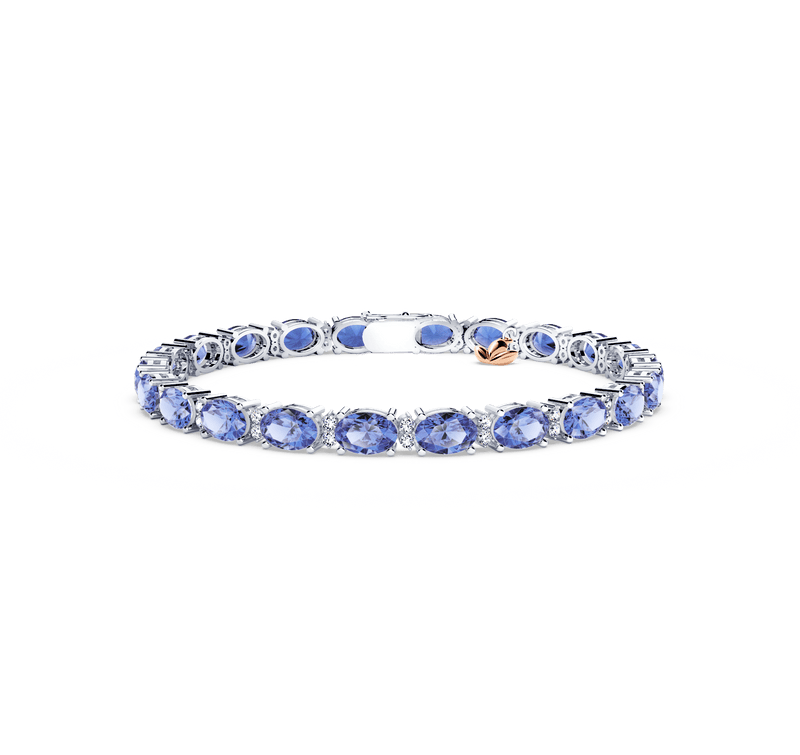 Royal Tanzanite and Diamond Bracelet - Medium