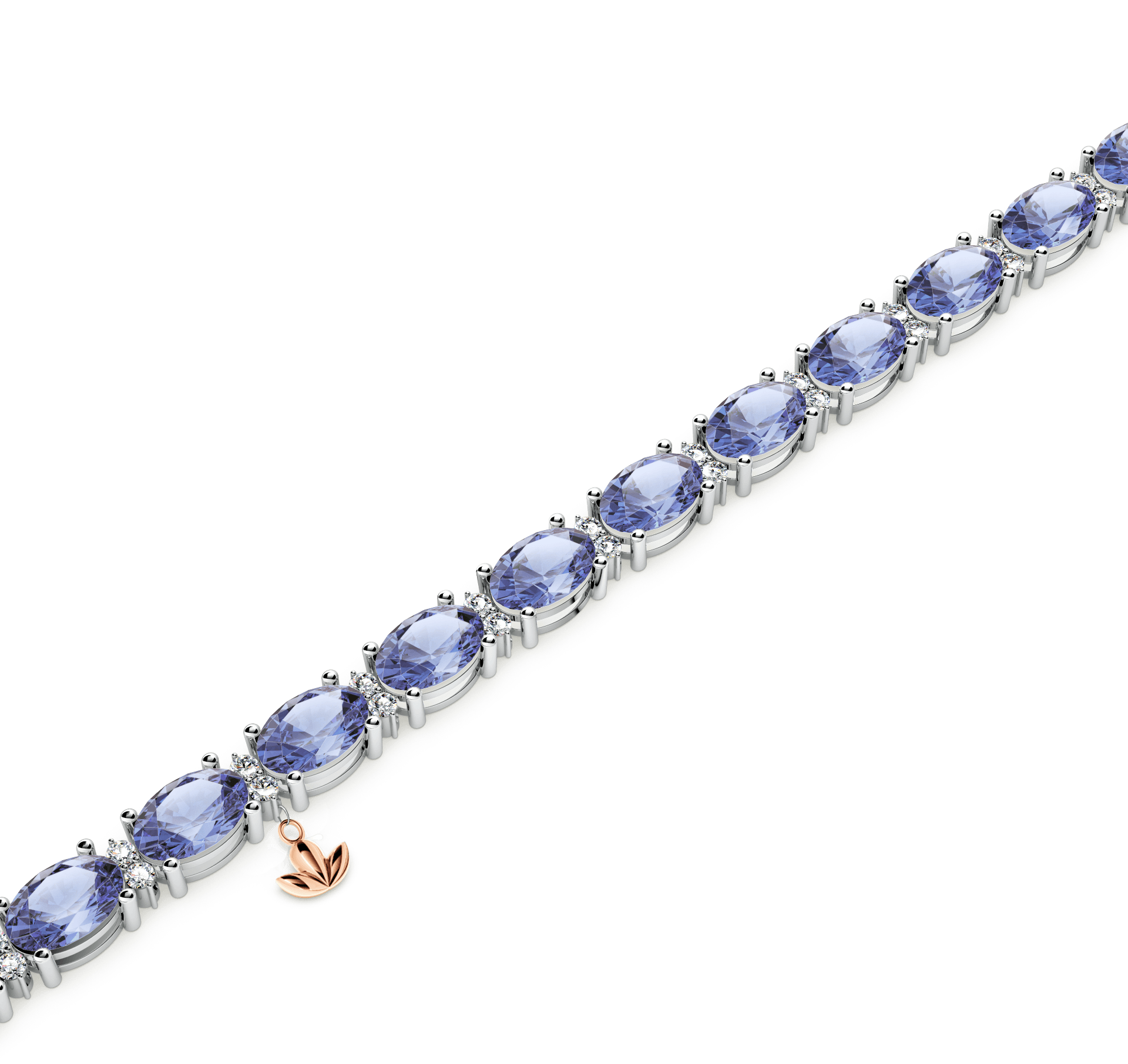 Royal Tanzanite and Diamond Bracelet - Medium