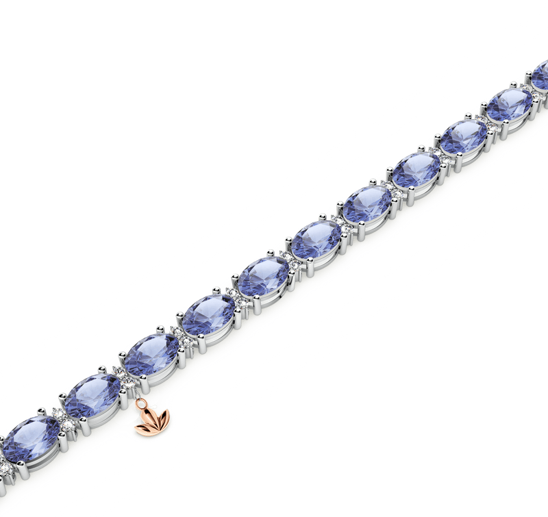 Royal Tanzanite and Diamond Bracelet - Medium