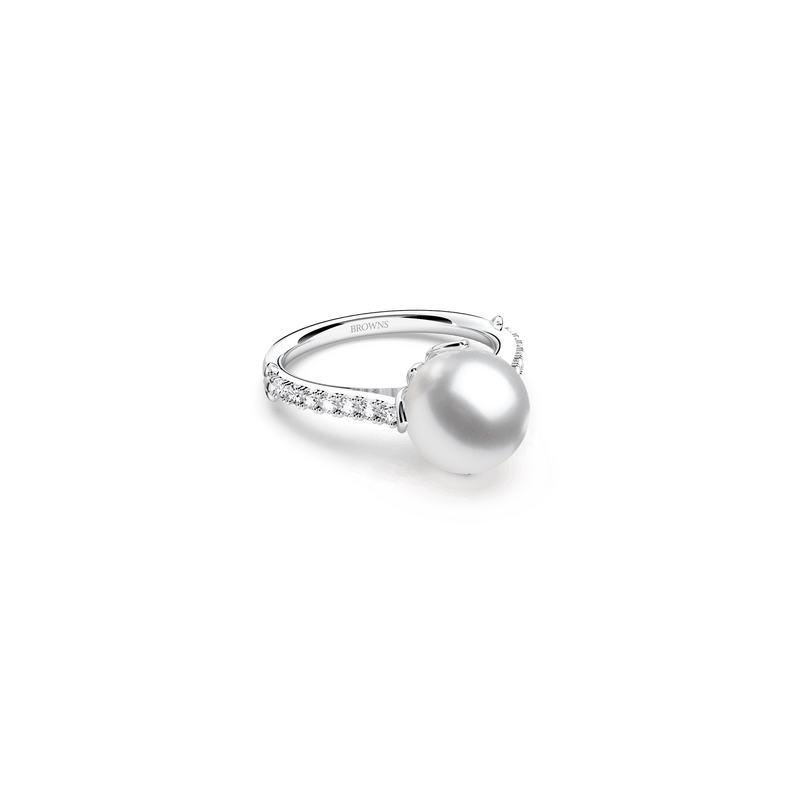 Pearl and Diamond Ring