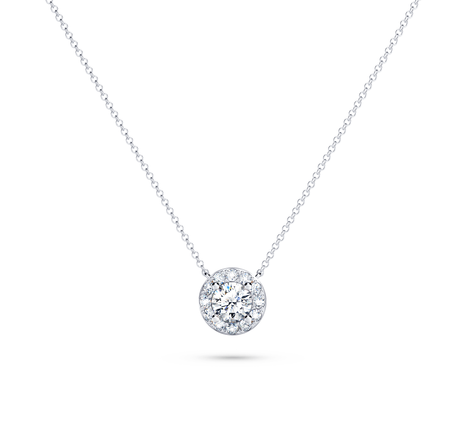 Angel Halo Diamond Necklace - Medium