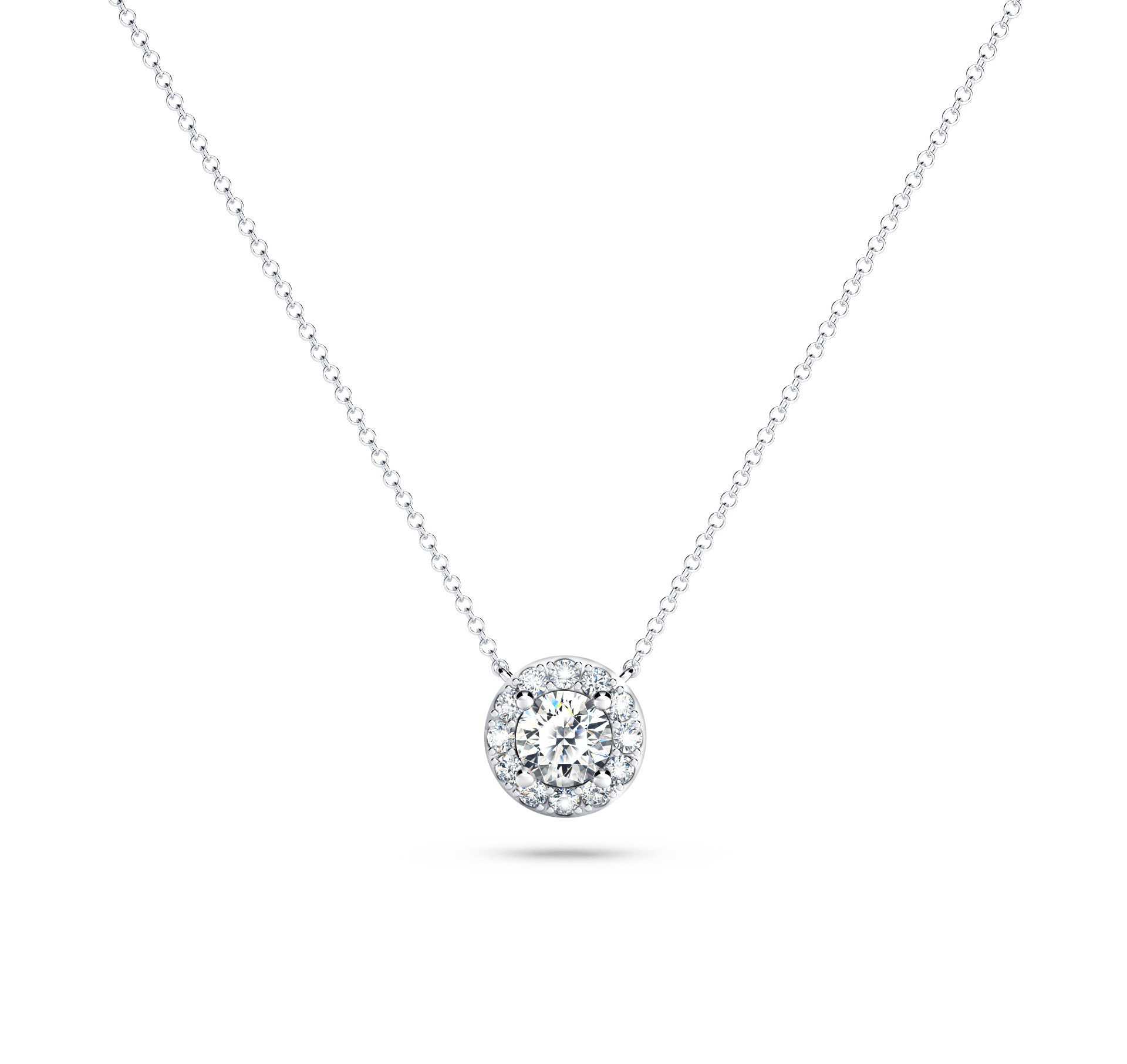 Angel Halo Diamond Necklace - Large
