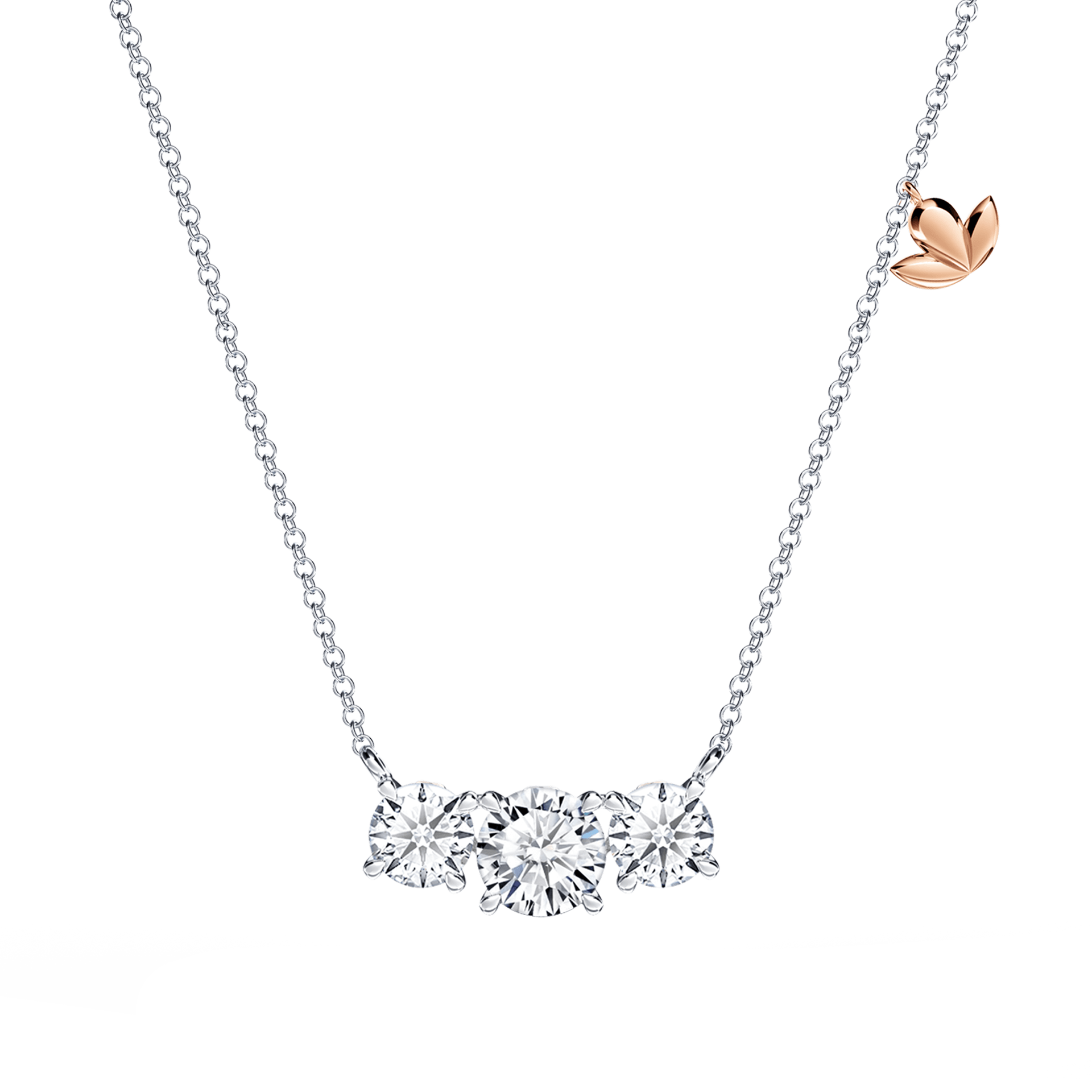 Protea Trilogy Diamond Necklace - Medium