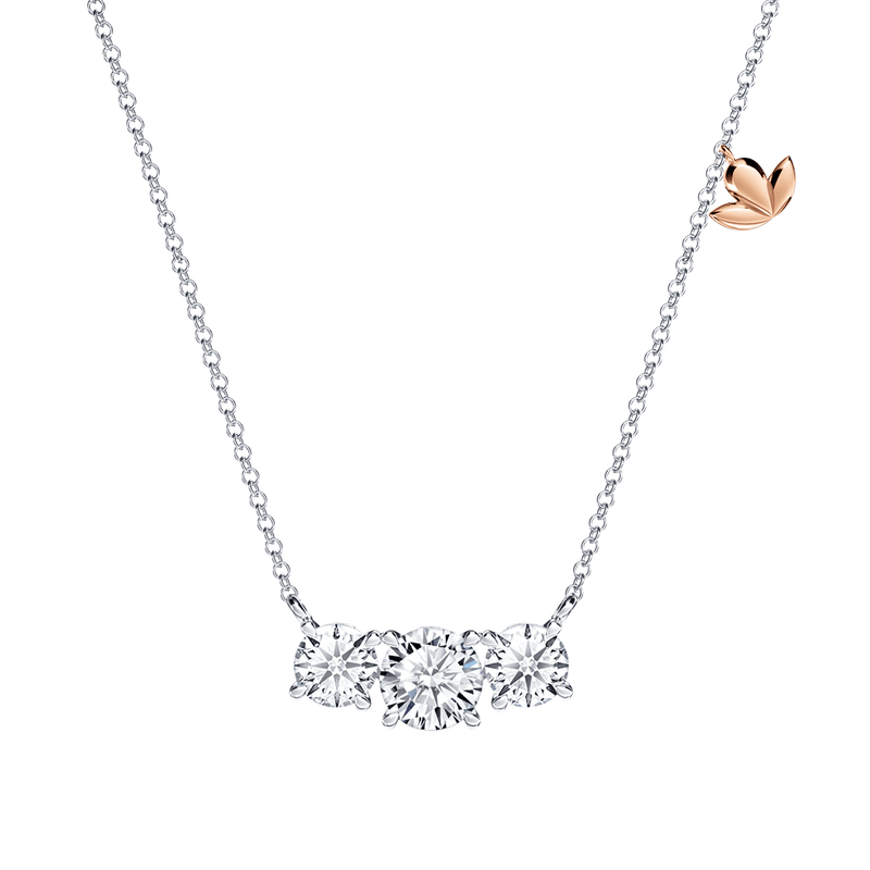 Protea Trilogy Diamond Necklace - Medium