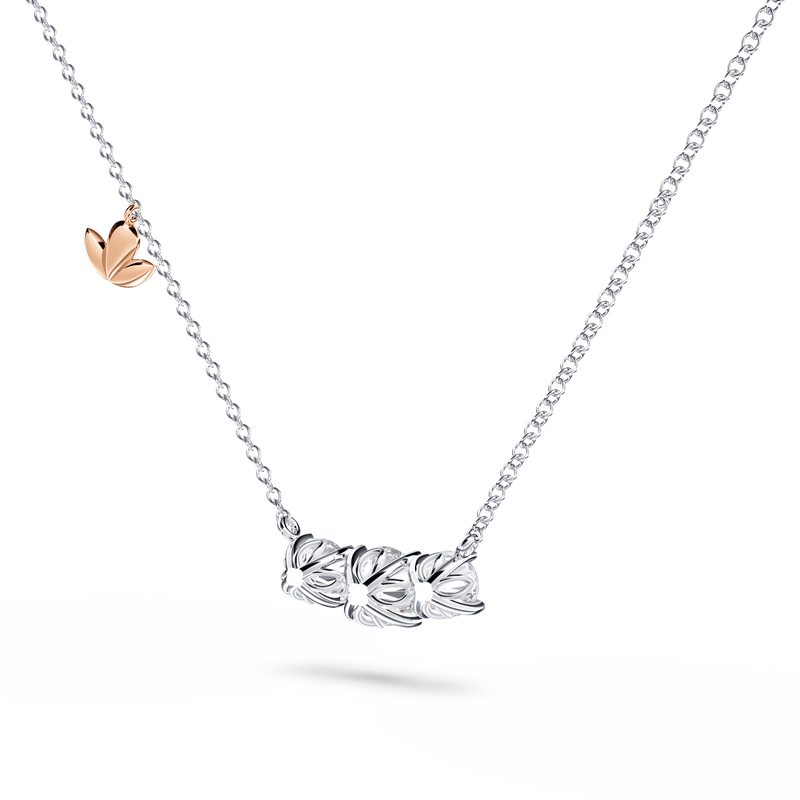 Protea Trilogy Diamond Necklace - Medium