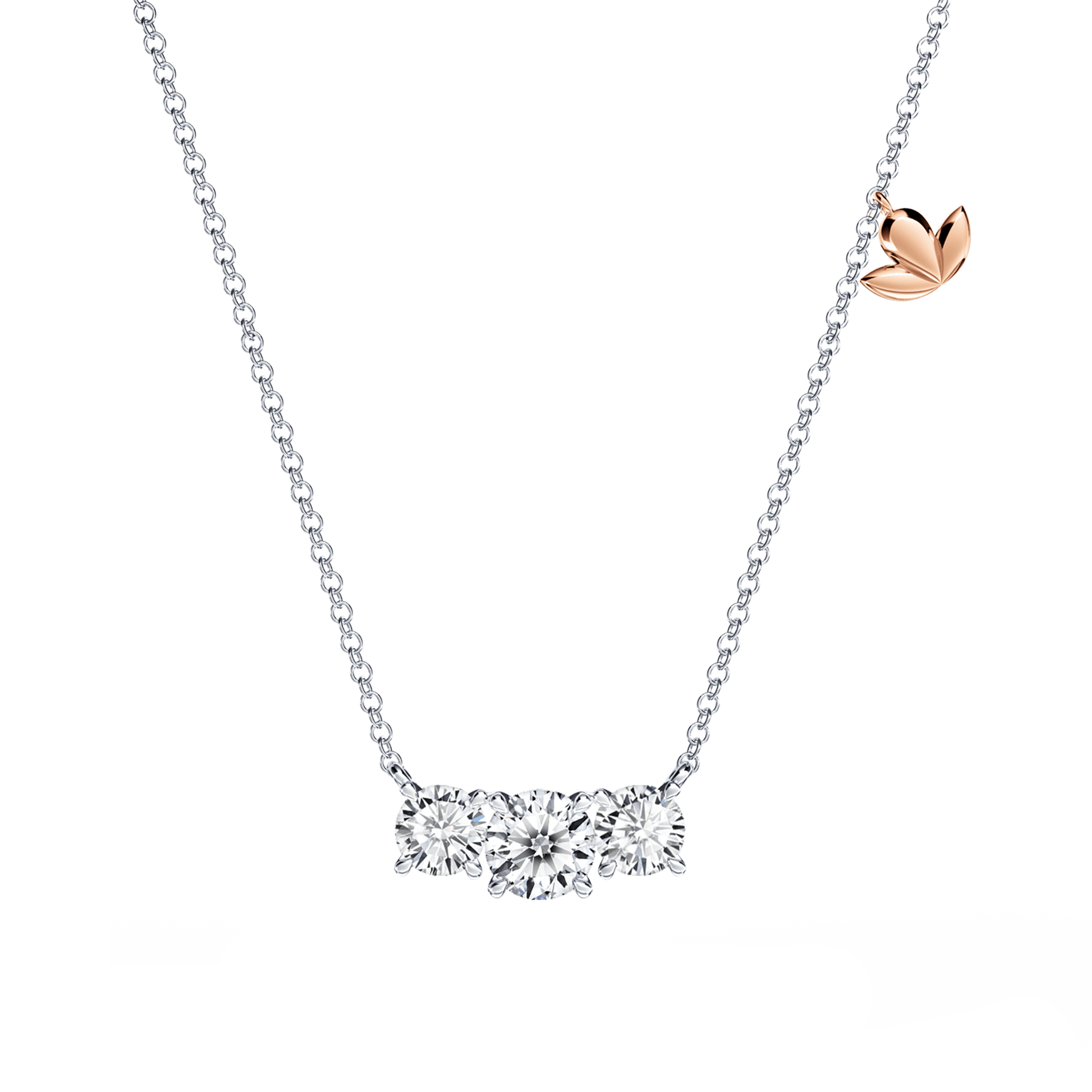 Protea Trilogy Diamond Necklace - Small