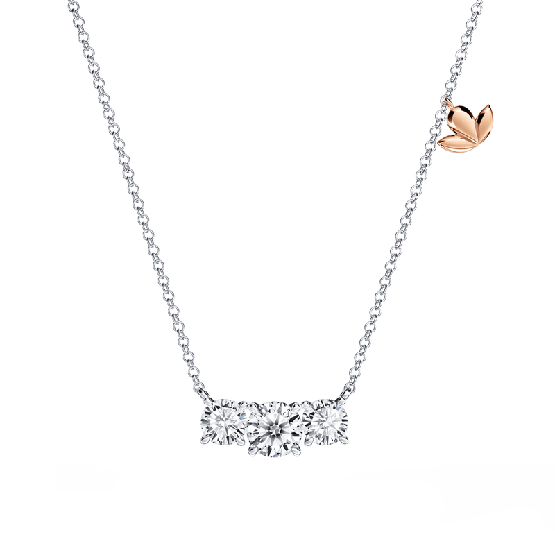 Protea Trilogy Diamond Necklace - Small