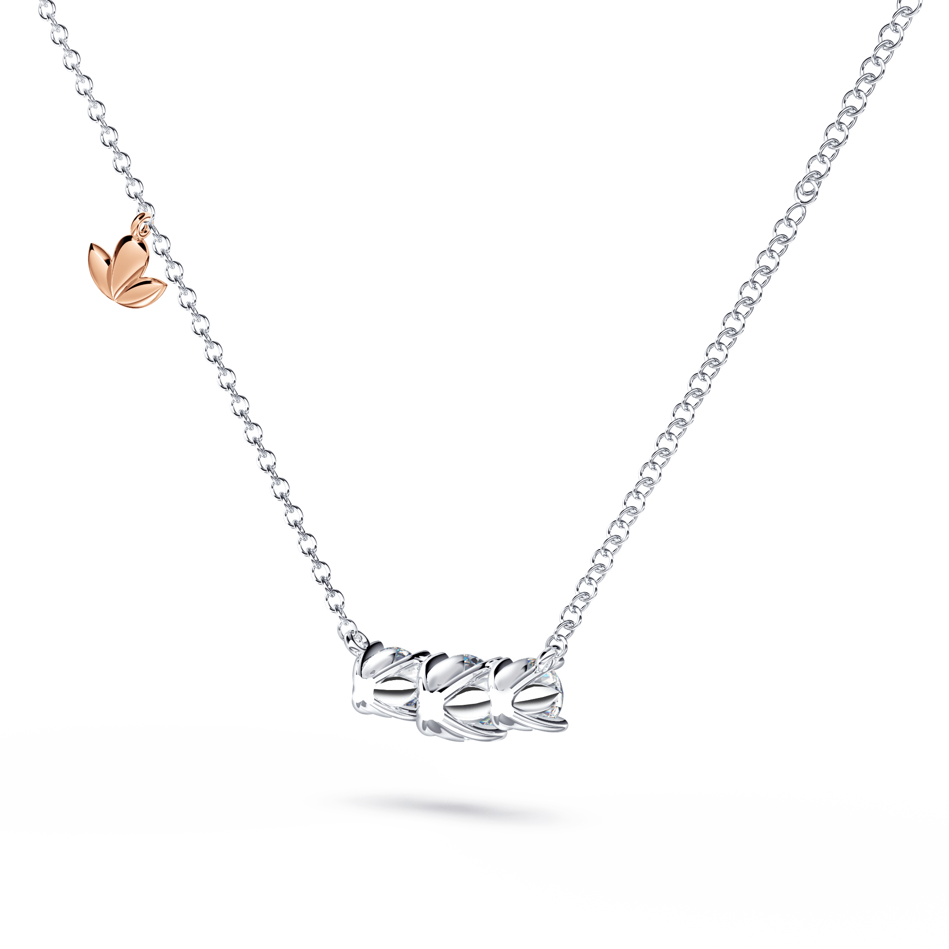 Protea Trilogy Diamond Necklace - Small