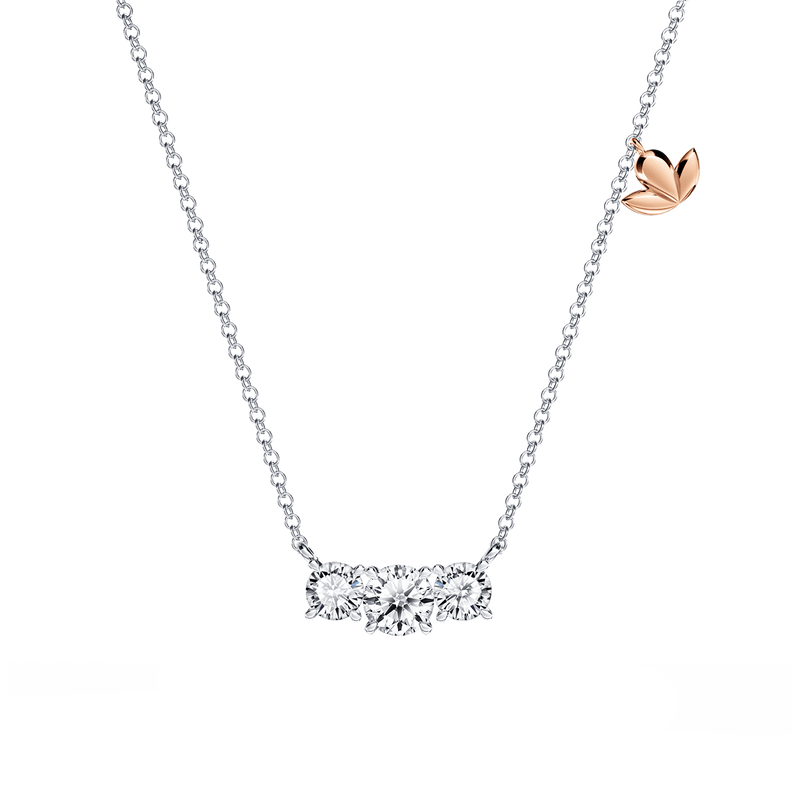 Protea Trilogy Diamond Necklace - Petite