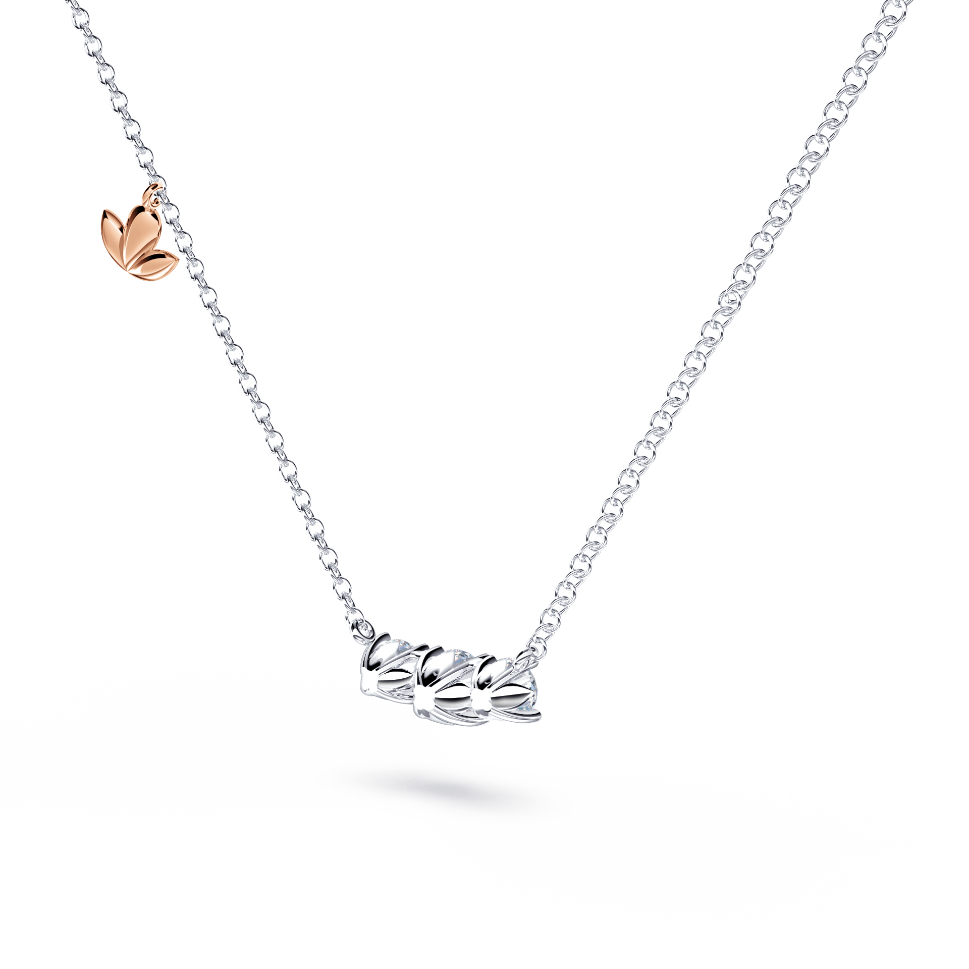 Protea Trilogy Diamond Necklace - Petite