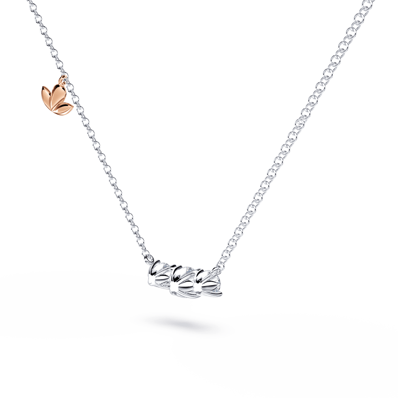 Protea Trilogy Diamond Necklace - Petite