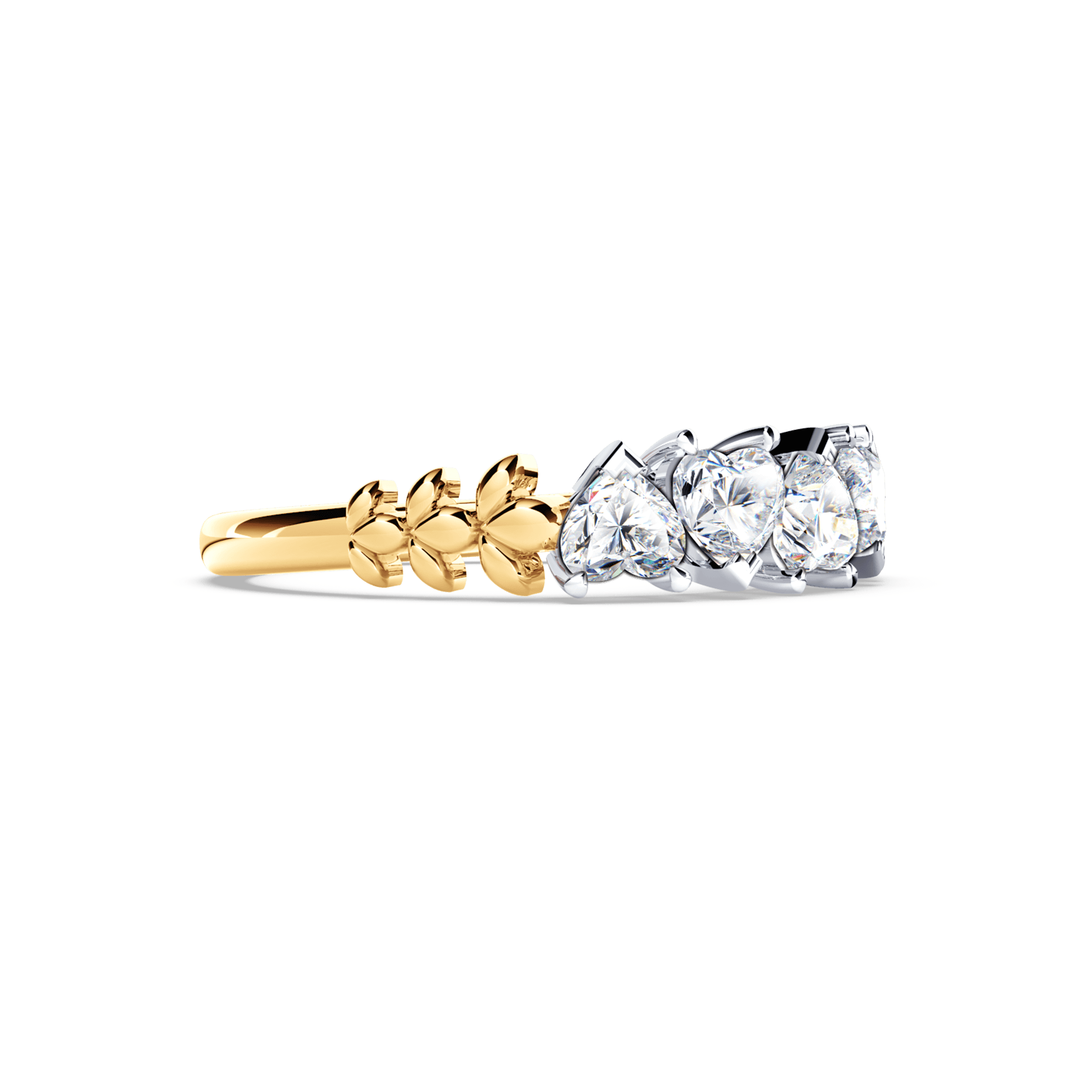 Heart-Shaped Diamond Chorus Eternity Ring