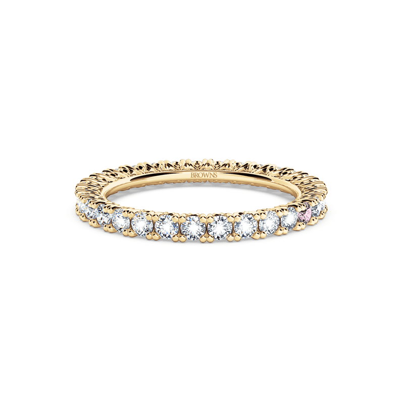 Protea Diamond and Pink Sapphire Full Eternity Ring
