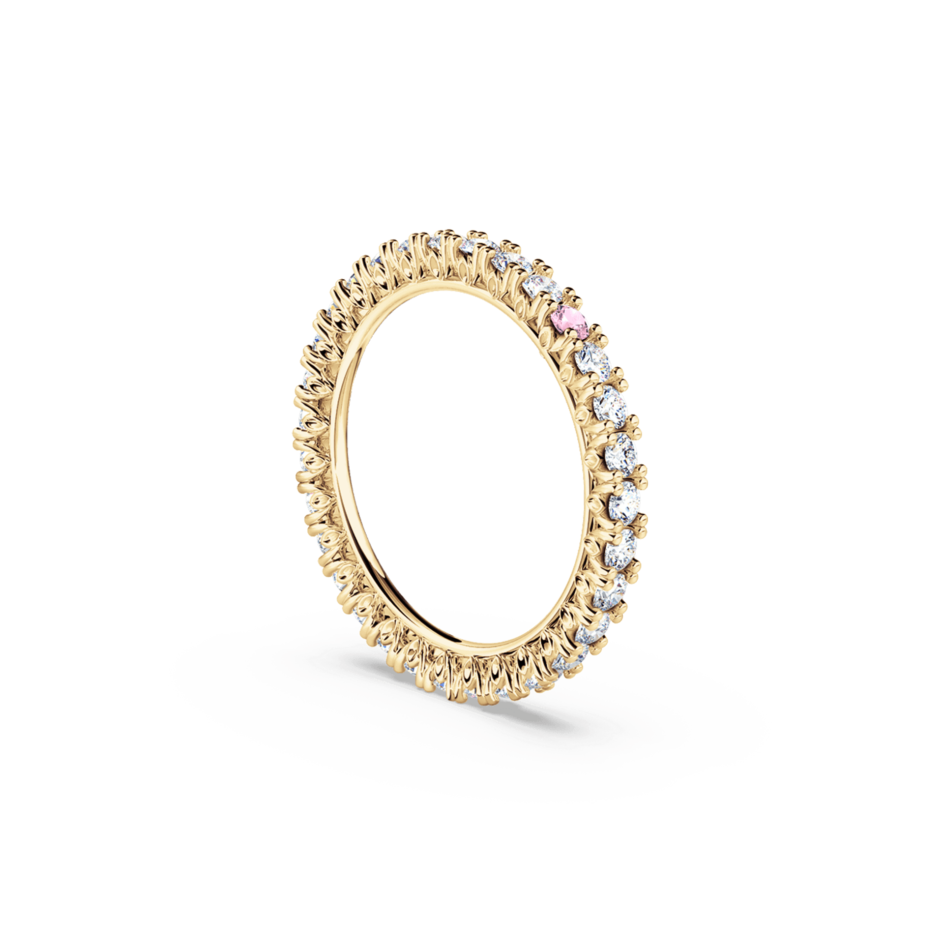 Protea Diamond and Pink Sapphire Full Eternity Ring