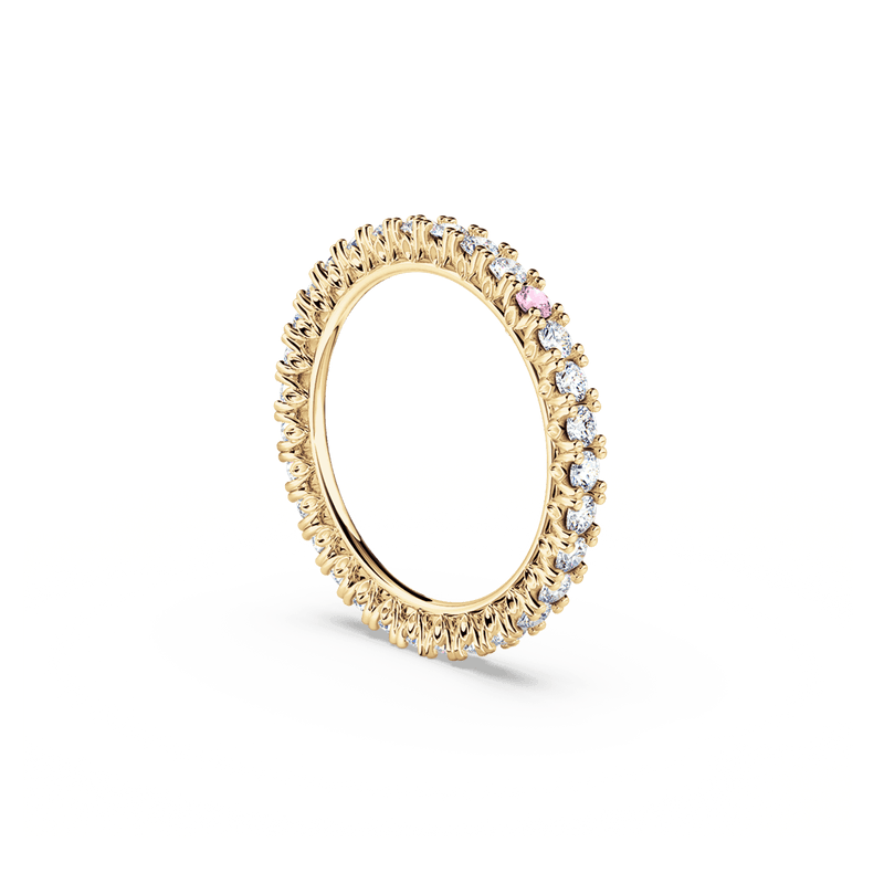 Protea Diamond and Pink Sapphire Full Eternity Ring