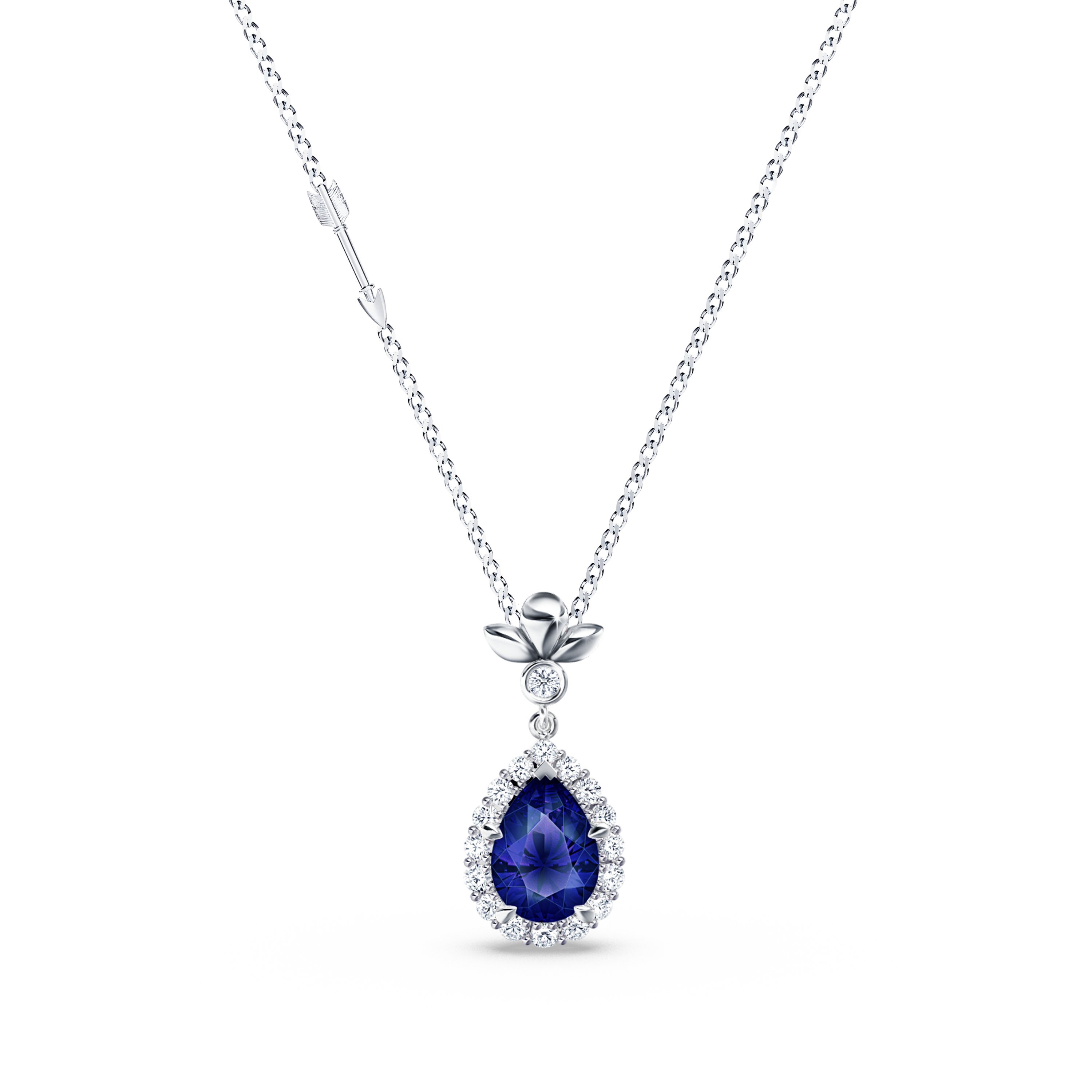 Original Angel Royal Tanzanite and Diamond Necklace