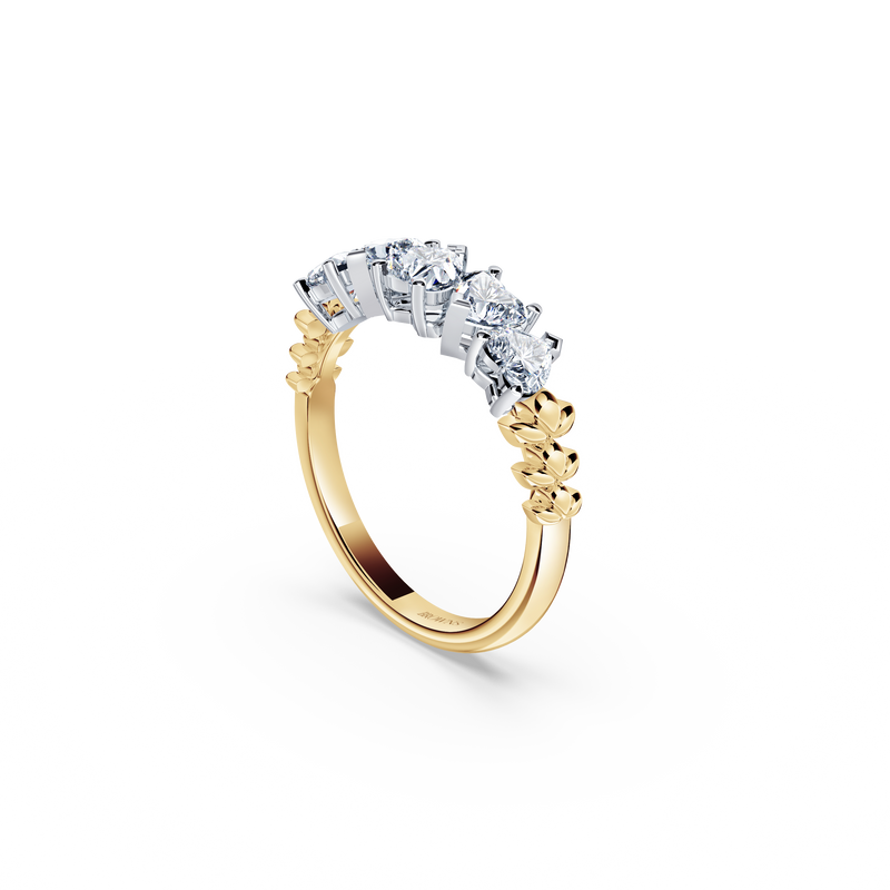 Heart-Shaped Diamond Chorus Eternity Ring