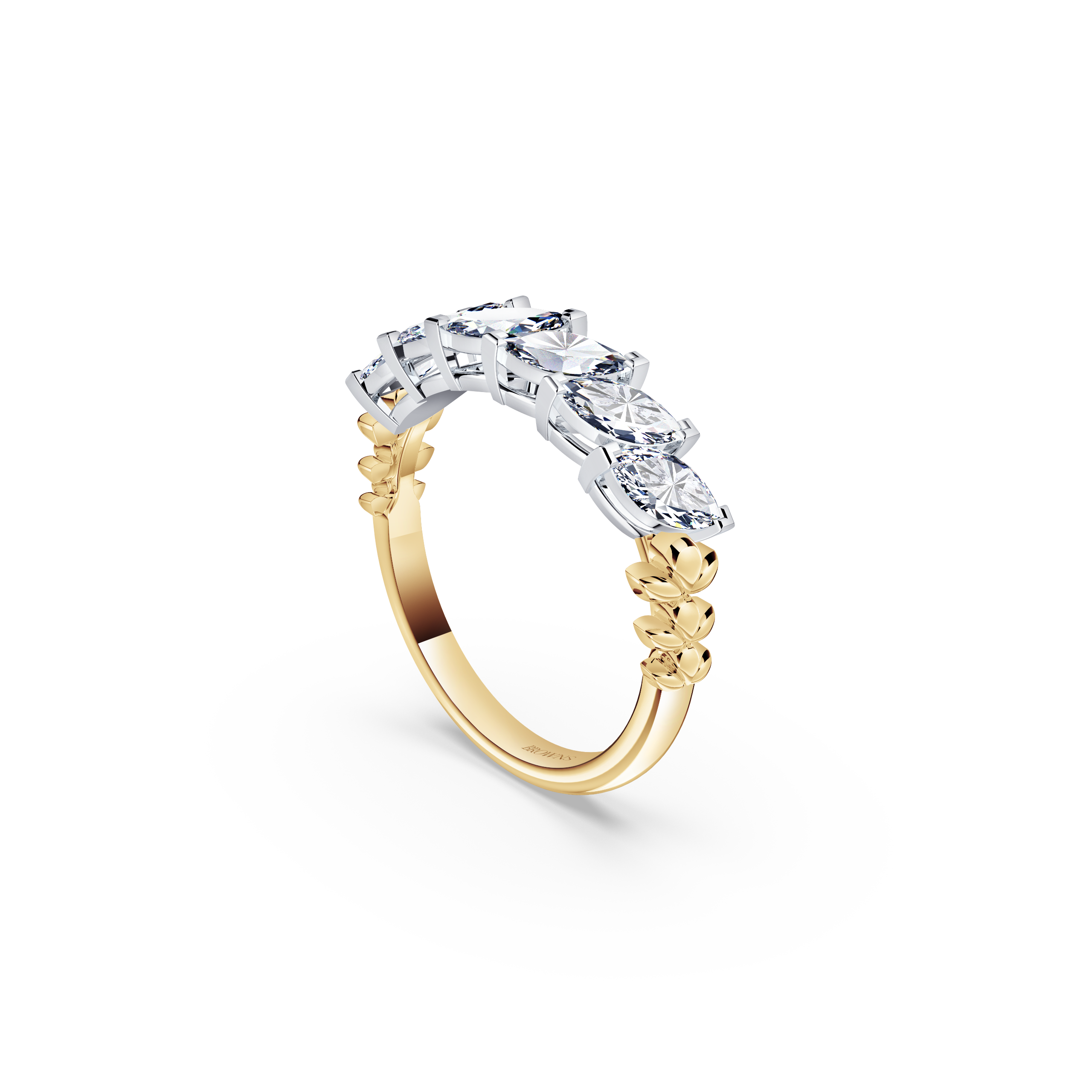 Marquise-Shaped Diamond Chorus Eternity Ring