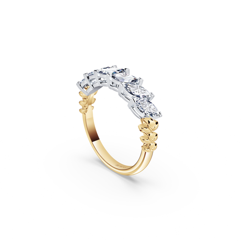 Marquise-Shaped Diamond Chorus Eternity Ring