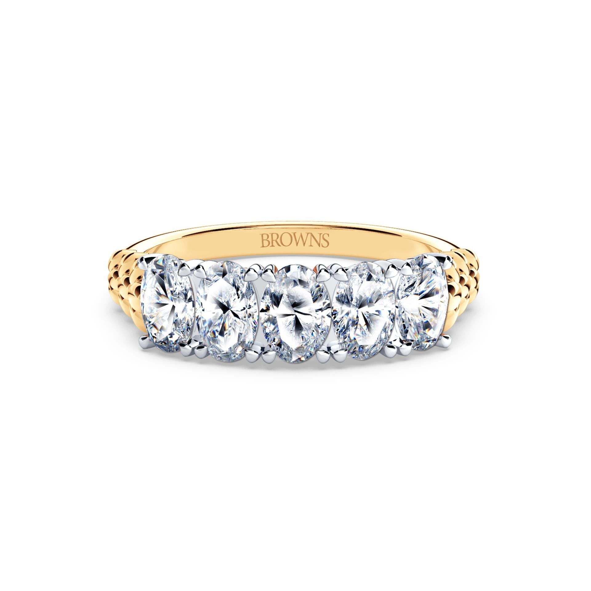 Oval-Shaped Diamond Chorus Eternity Ring