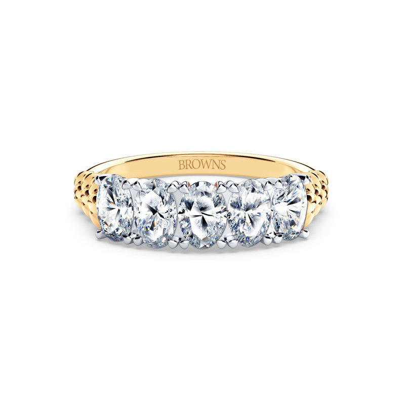 Oval-Shaped Diamond Chorus Eternity Ring
