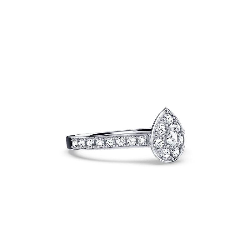 Angel Halo Pear Diamond Ring