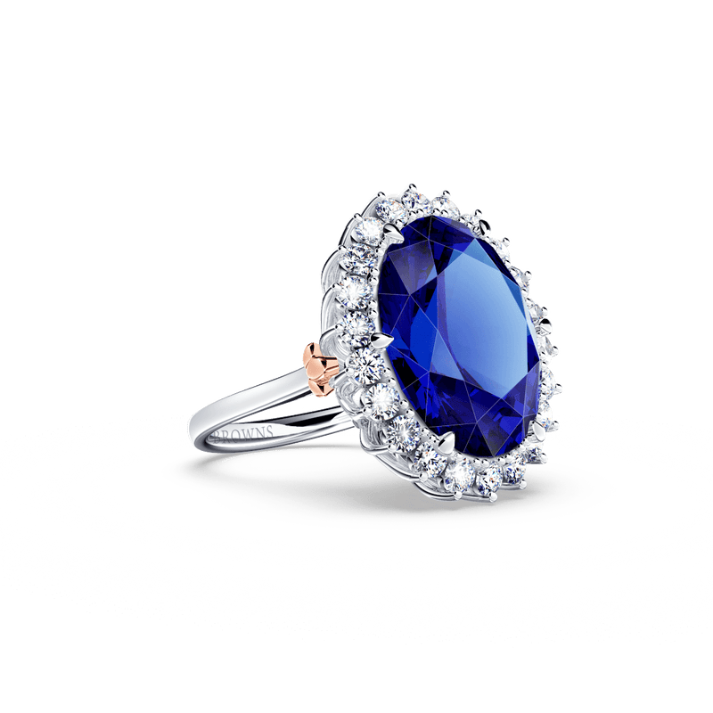 Royal Tanzanite and Diamond Ring