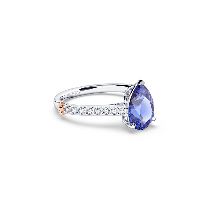 Royal Tanzanite and Diamond Ring