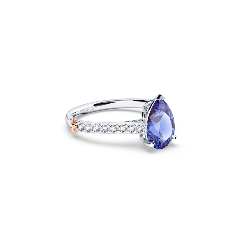 Royal Tanzanite and Diamond Ring