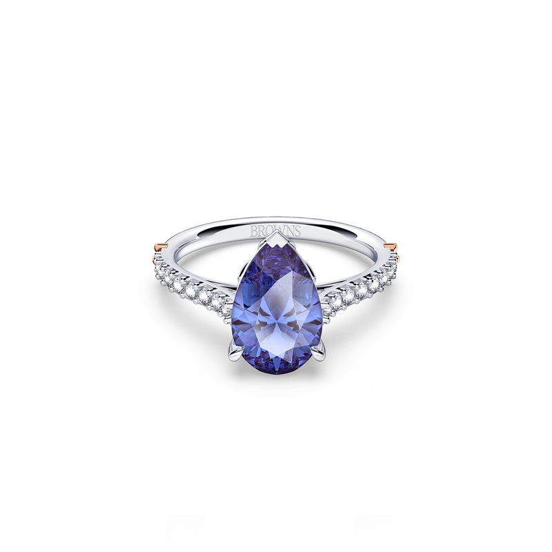 Royal Tanzanite and Diamond Ring