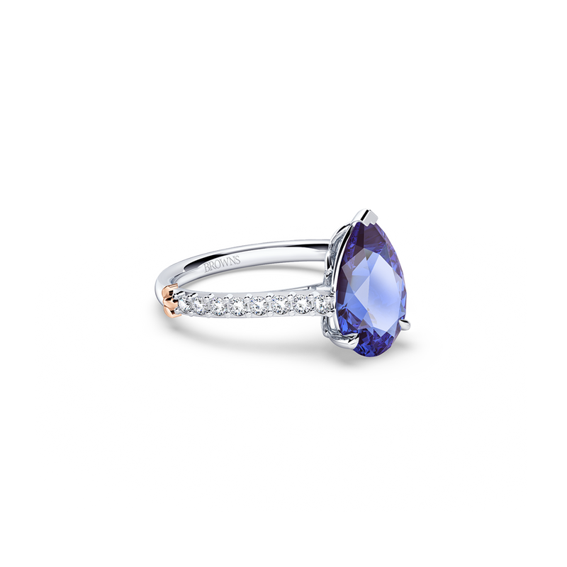 Royal Tanzanite and Diamond Ring