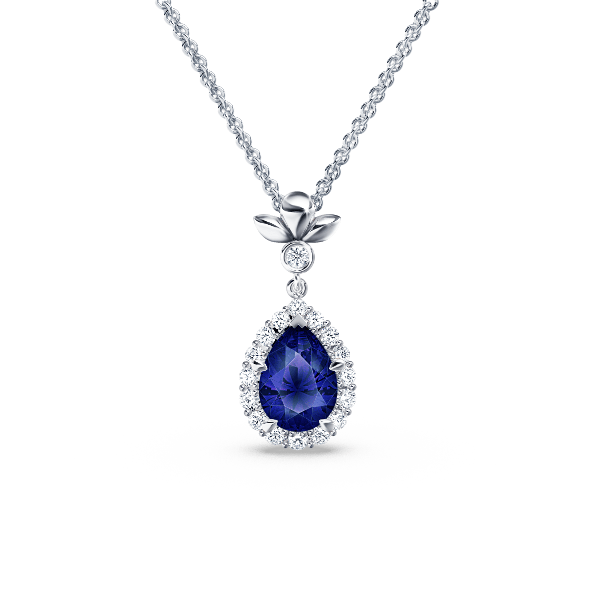 Original Angel Royal Tanzanite and Diamond Necklace