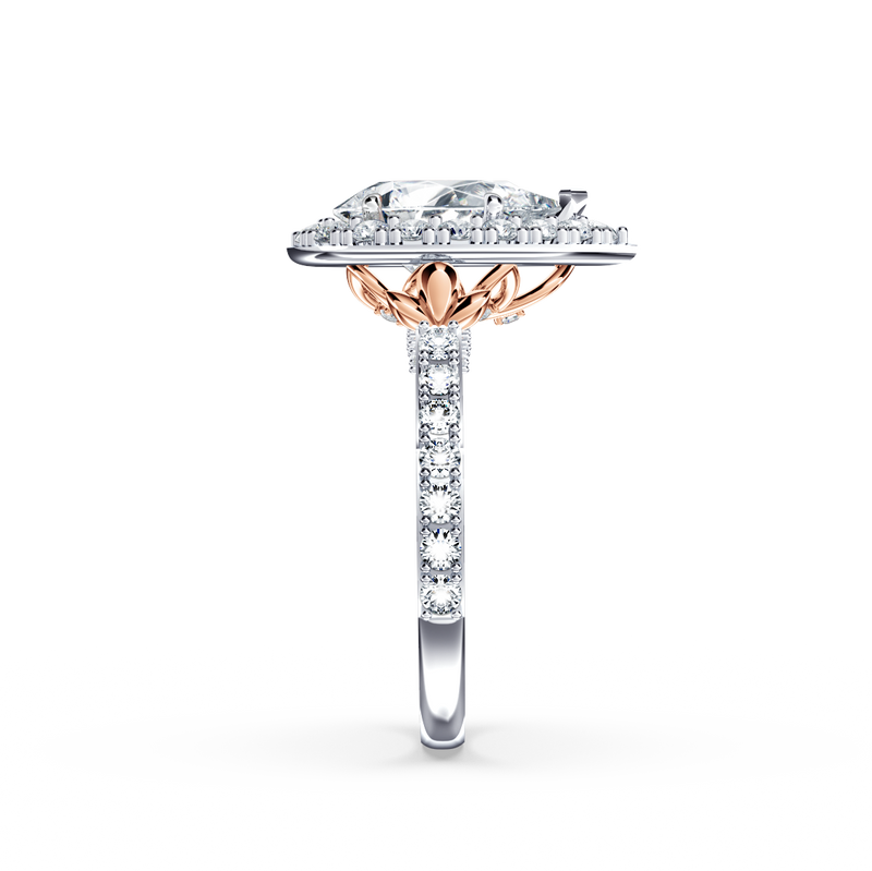 Angel Halo Pear Diamond Ring