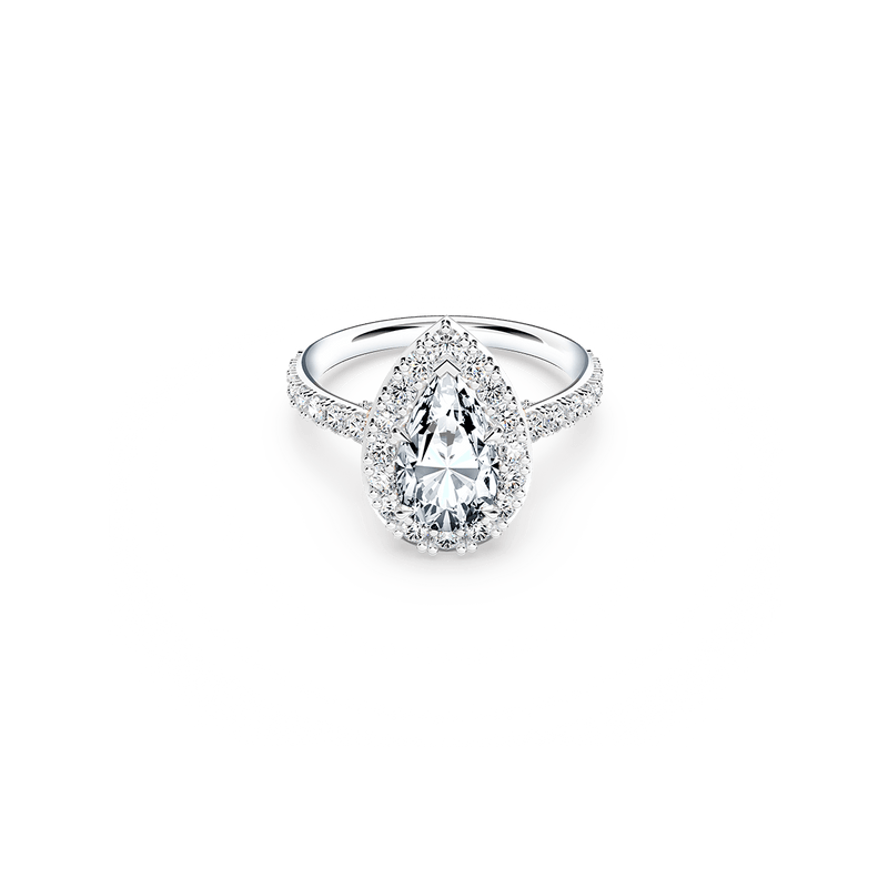 Angel Halo Pear Diamond Ring