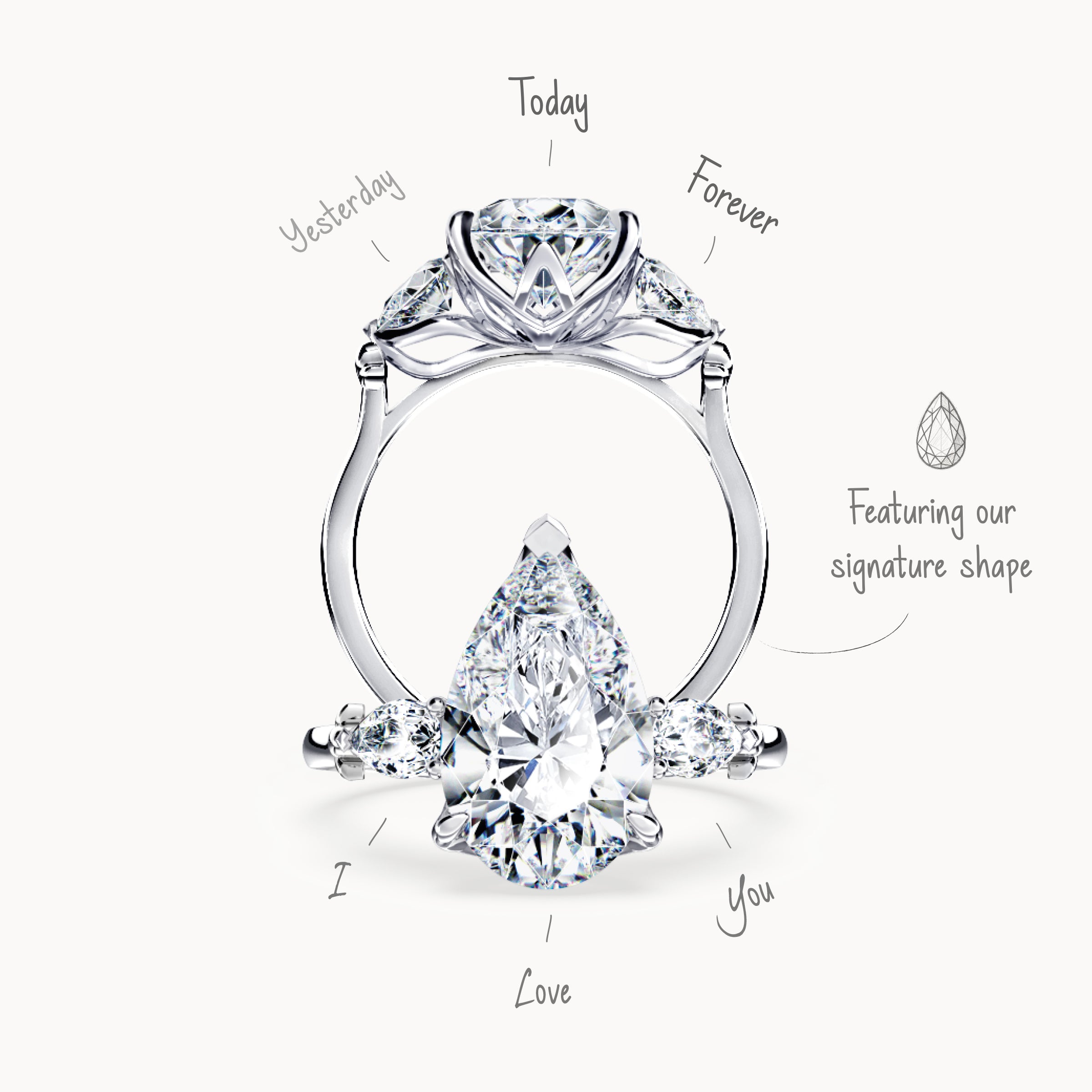 Today and Forever Pear Diamond Ring