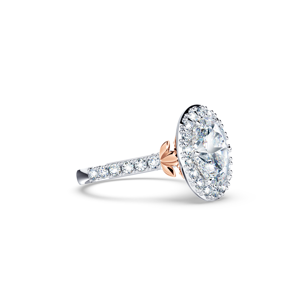 Angel Halo Oval Diamond Ring