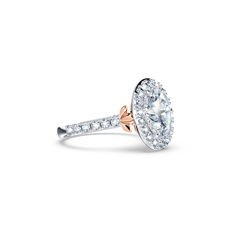 Angel Halo Oval Diamond Ring